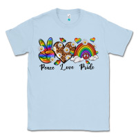 Dusty Blue peace love pride Classic Tee - texasbilliewilder