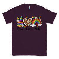 Plum peace love pride Classic Tee - texasbilliewilder