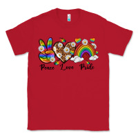 Red peace love pride Classic Tee - texasbilliewilder