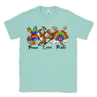 Seafoam peace love pride Classic Tee - texasbilliewilder