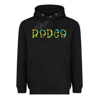 Black let's rodeo Heavyweight Hoodie - CowhideDigitalArt