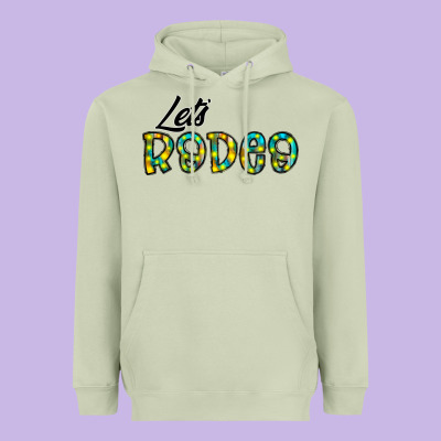 Let's Rodeo Heavyweight Hoodie Designed By Cowhidedigitalart