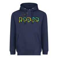 Navy let's rodeo Heavyweight Hoodie - CowhideDigitalArt