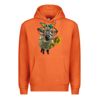 Carrot cute hempshire sheep with eyeglasses Premium Hoodie - LillyAllenDesigns