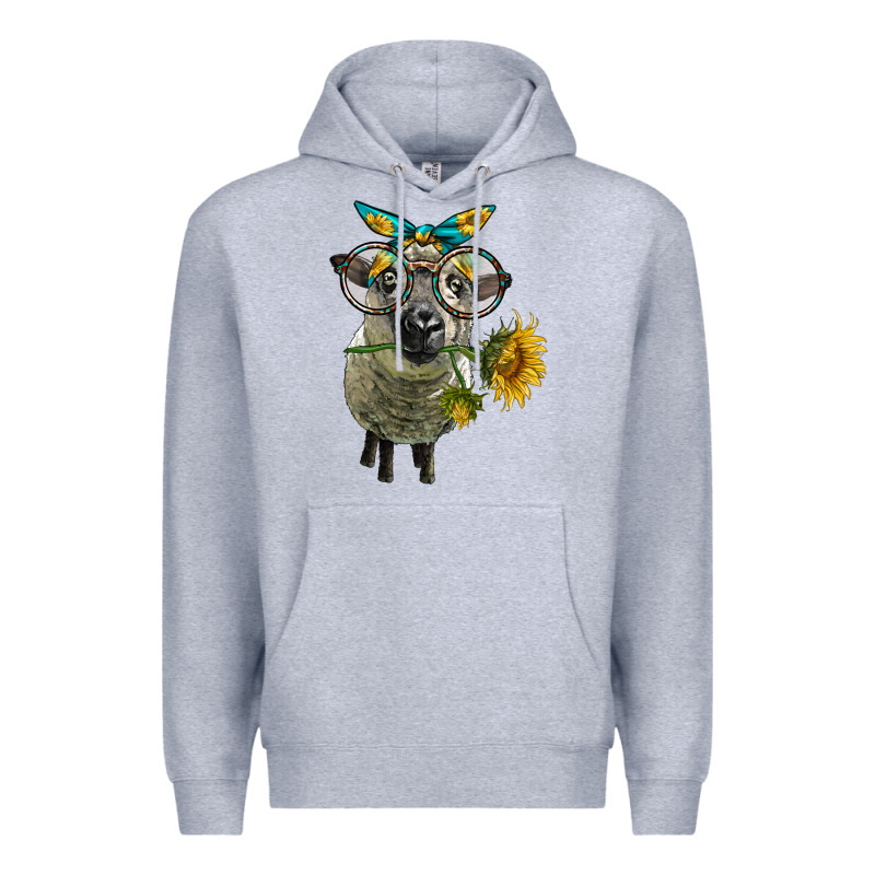 Cute Hempshire Sheep With Eyeglasses Premium Hoodie by LillyAllenDesigns | Teevron