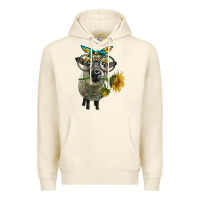 Sandshell cute hempshire sheep with eyeglasses Premium Hoodie - LillyAllenDesigns