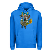 True Royal cute hempshire sheep with eyeglasses Premium Hoodie - LillyAllenDesigns