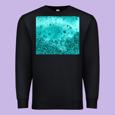 Turquoise Glitter Premium Sweatshirt Designed By Jahusdesignshop
