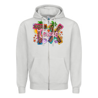 Dove Grey texas summer Zipper Hoodie - Zillion Design Studio