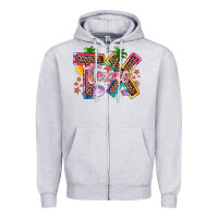 Heather Grey texas summer Zipper Hoodie - Zillion Design Studio