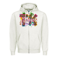 Oatmeal Heather texas summer Zipper Hoodie - Zillion Design Studio