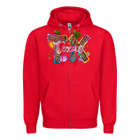 Red texas summer Zipper Hoodie - Zillion Design Studio