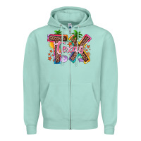 Seafoam texas summer Zipper Hoodie - Zillion Design Studio