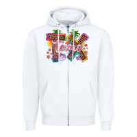 White texas summer Zipper Hoodie - Zillion Design Studio