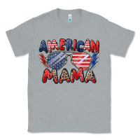 Heather Grey American mama Classic Tee - Zillion Design Studio