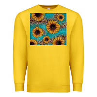Lemon sunflower turquoise glitter Premium Sweatshirt - JahusDesignShop