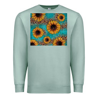 Seafoam sunflower turquoise glitter Premium Sweatshirt - JahusDesignShop