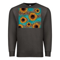 Smoke sunflower turquoise glitter Premium Sweatshirt - JahusDesignShop