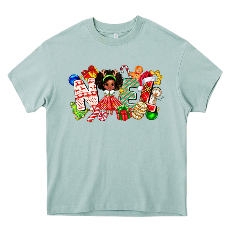 Noel Afro Girl Baby Heavy Core Tee by CowhideDigitalArt | Teevron