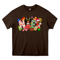 Chocolate Brown Noel Afro Girl Baby Heavy Core Tee - CowhideDigitalArt