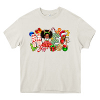Cream Noel Afro Girl Baby Heavy Core Tee - CowhideDigitalArt