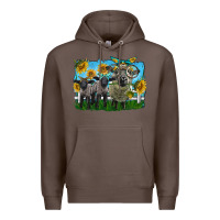 Coffee cute hempshire sheep family Premium Hoodie - LillyAllenDesigns