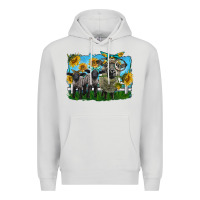 Dove Grey cute hempshire sheep family Premium Hoodie - LillyAllenDesigns