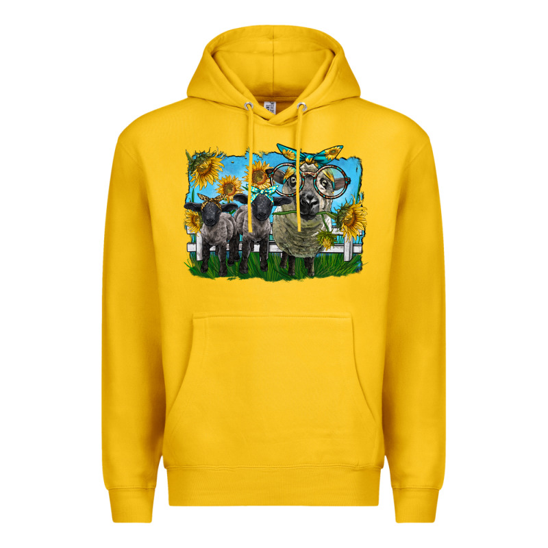 Cute Hempshire Sheep Family Premium Hoodie by LillyAllenDesigns | Teevron