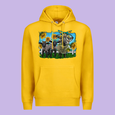 Cute Hempshire Sheep Family Premium Hoodie Designed By Lillyallendesigns
