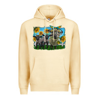 Pina Colada cute hempshire sheep family Premium Hoodie - LillyAllenDesigns