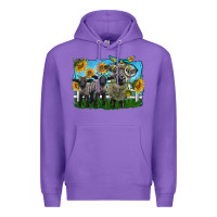 Purple cute hempshire sheep family Premium Hoodie - LillyAllenDesigns
