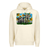 Sandshell cute hempshire sheep family Premium Hoodie - LillyAllenDesigns
