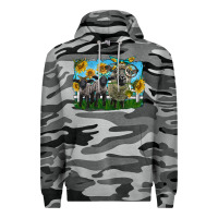 Slate Camo cute hempshire sheep family Premium Hoodie - LillyAllenDesigns