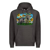 Smoke cute hempshire sheep family Premium Hoodie - LillyAllenDesigns