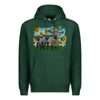 Sports Green cute hempshire sheep family Premium Hoodie - LillyAllenDesigns