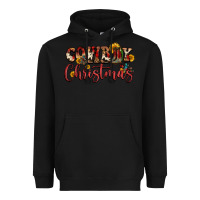Black cowboy christmas Heavyweight Hoodie - FaDigitalArtStudio