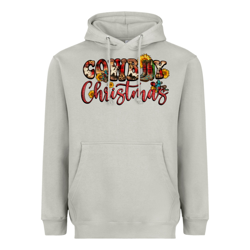 Cowboy Christmas Heavyweight Hoodie by FaDigitalArtStudio | Teevron