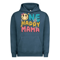 Pigment Midnight Navy one happy mama Urban Hoodie - MaliasSmallBusiness