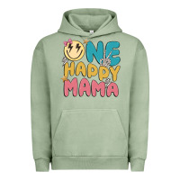 Pigment Oil Green one happy mama Urban Hoodie - MaliasSmallBusiness