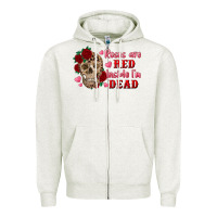 Oatmeal Heather roses are red inside i'm dead Skull Zipper Hoodie - RanaPortraitStore