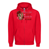 Red roses are red inside i'm dead Skull Zipper Hoodie - RanaPortraitStore