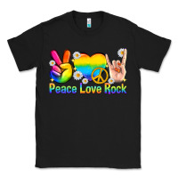 Black peace love rock pride Classic Tee - texasbilliewilder