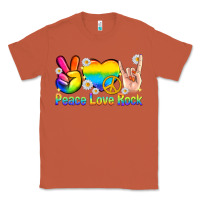 Copper peace love rock pride Classic Tee - texasbilliewilder