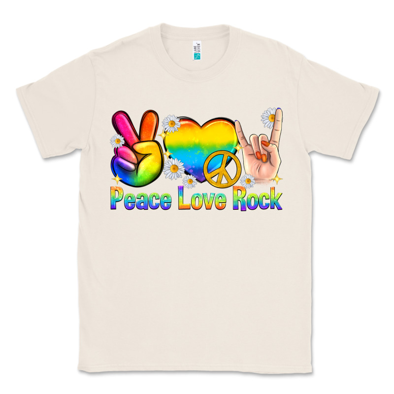 Peace Love Rock Pride Classic Tee by texasbilliewilder | Teevron
