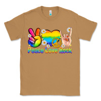 Toasted Coconut peace love rock pride Classic Tee - texasbilliewilder