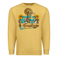 Antique Gold raised on country and sunshine Premium Sweatshirt - AdoDesignShop