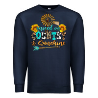 Navy raised on country and sunshine Premium Sweatshirt - AdoDesignShop