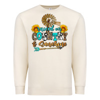 Sandshell raised on country and sunshine Premium Sweatshirt - AdoDesignShop