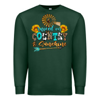 Sports Green raised on country and sunshine Premium Sweatshirt - AdoDesignShop