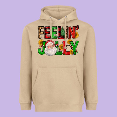 Feelin' Jolly Heavyweight Hoodie Designed By Fadigitalartstudio